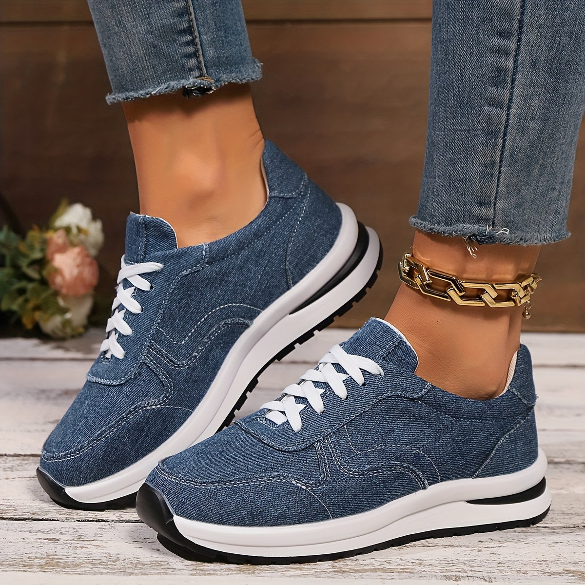 ASCEND™ CÉLINE | ORTHOPEDISCHE DENIM-SNEAKERS
