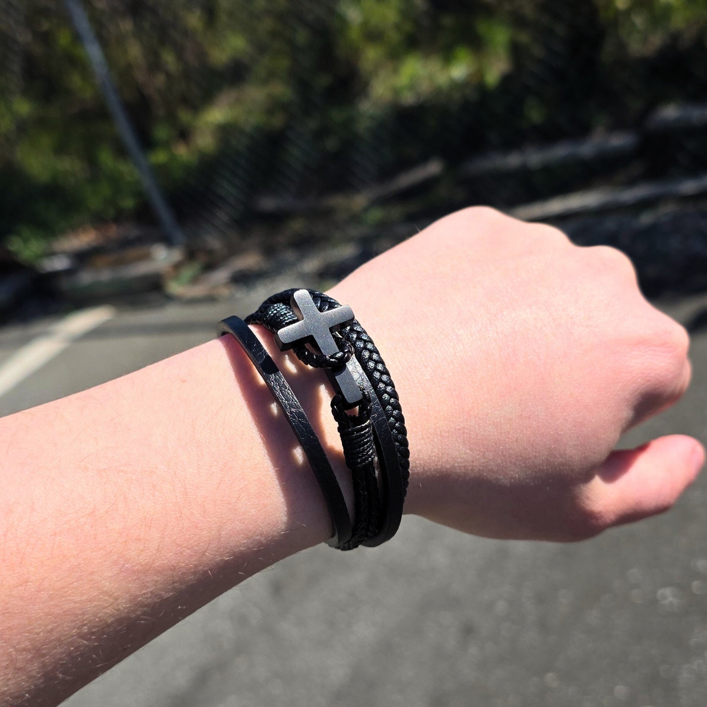ASCEND™ Gevlochten Leren Armband